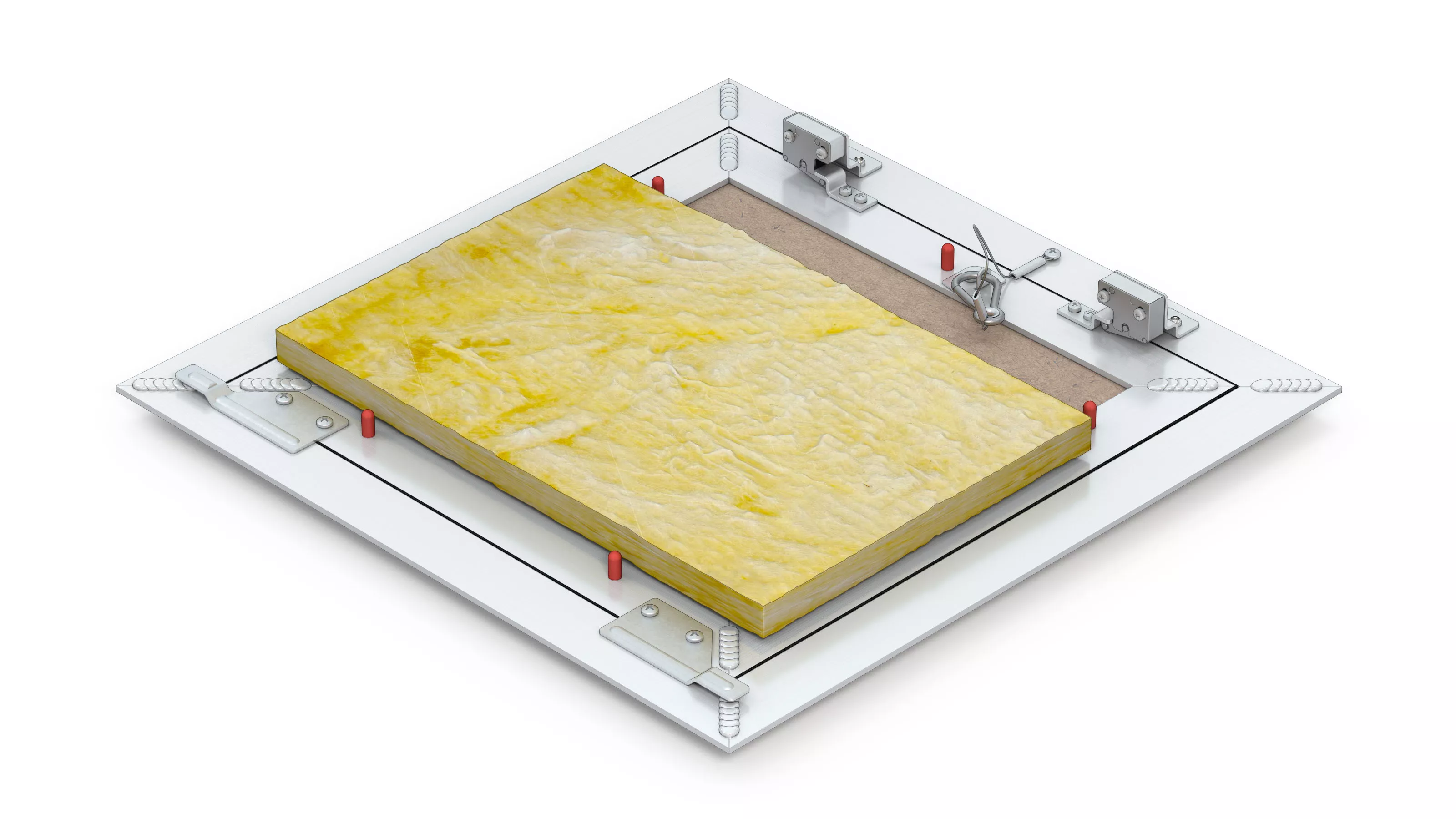 Revizní dvířka požární EI30 hliníková do SDK stěny 500x500x15
