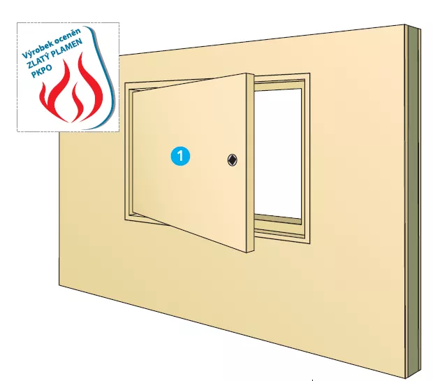Protipožární revizní dvířka Promat SP 600x600 EI45