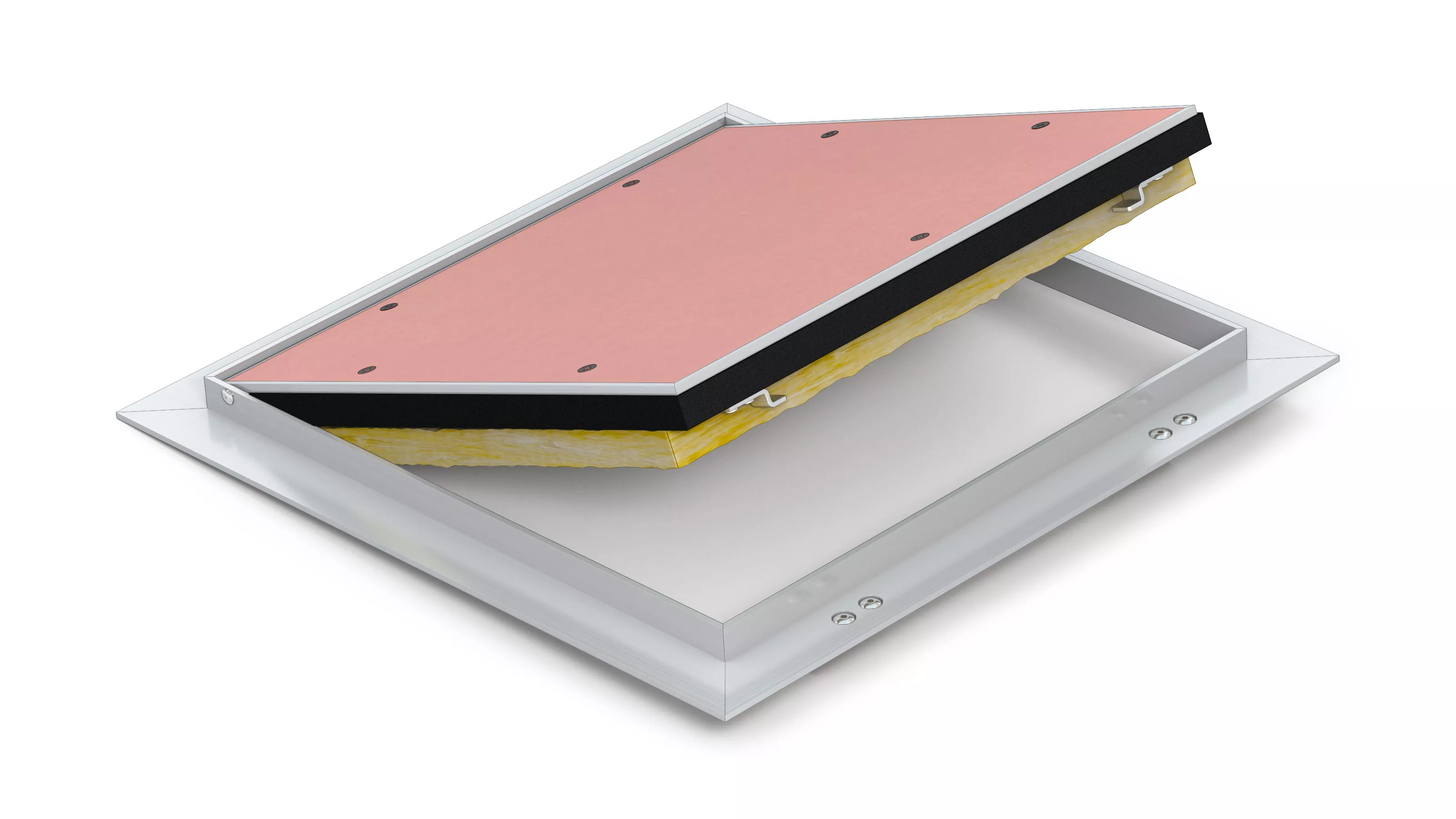 Revizní dvířka požární EI30 hliníková do SDK stěny 500x500x15